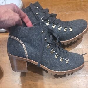 Jack Rogers Charcoal Lace-Up Boots